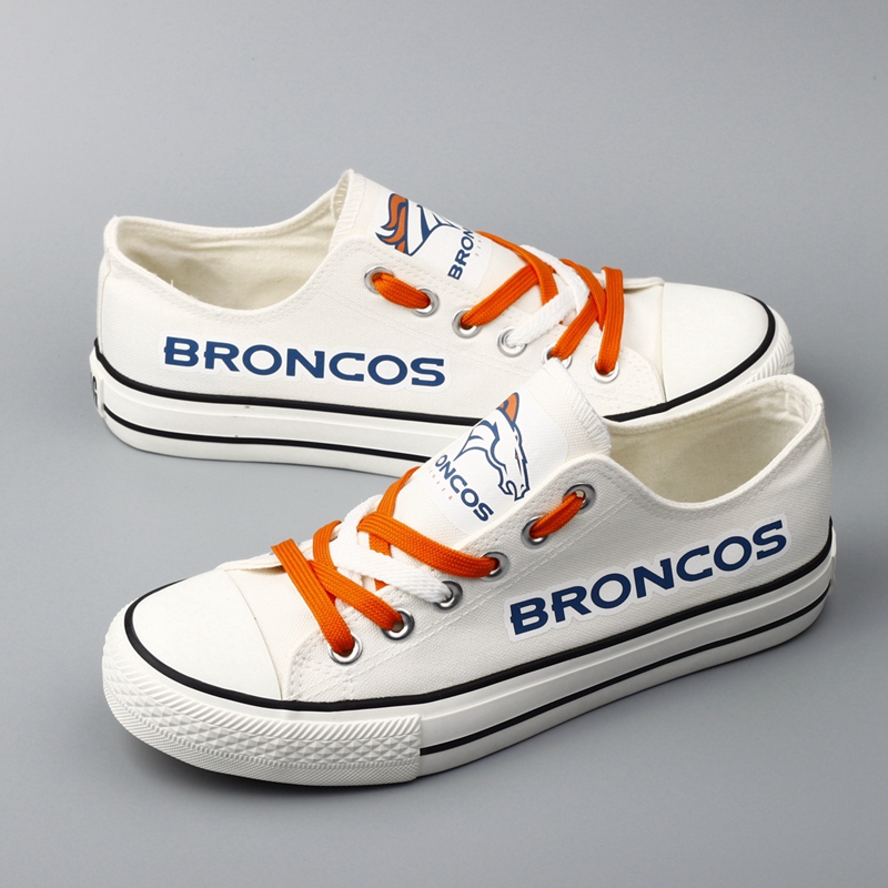Women's Denver Broncos Repeat Print Low Top Sneakers 002 Women's Denver Broncos Repeat Print Low Top Sneakers 002